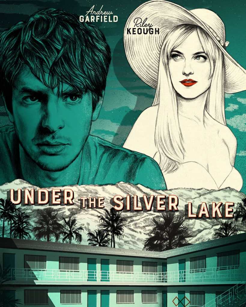 Jen Dionisio Under the Silver Lake poster illustration art Andrew Garfield Riley Keough