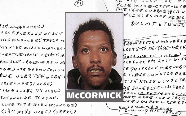 murder victim Ricky McCormick and the code found on his pocket